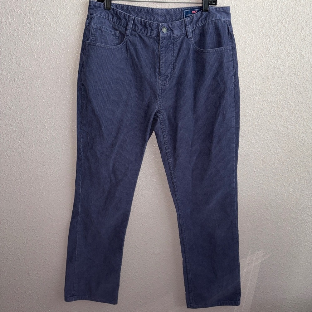 Vineyard Vines Navy 100% Cotton Corduroy Straight Leg Pants 34x32